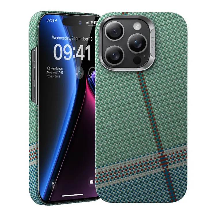 iPhone 15 Pro Max MagSafe Uyumlu Kevlar Kılıf - Benks ArmorAir Passion Green