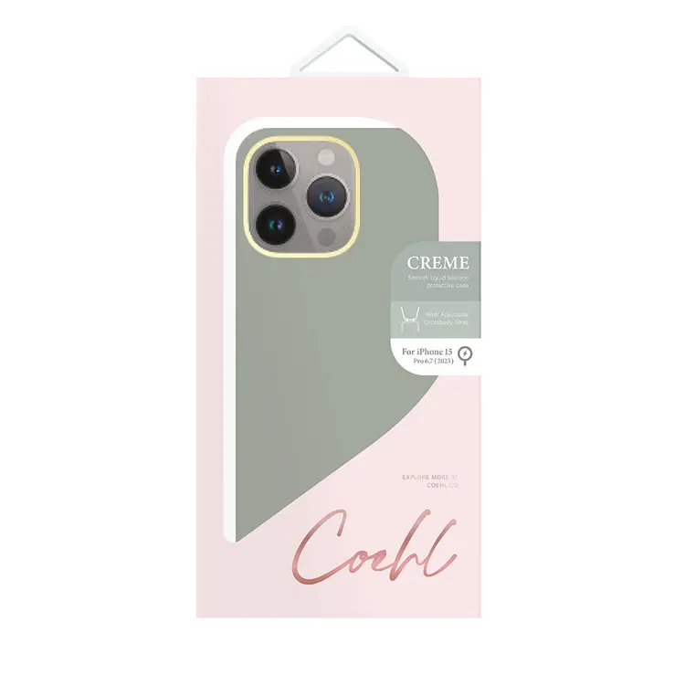 iPhone 15 Pro Max MagSafe Uyumlu Askı İpli Kılıf - Coehl Creme