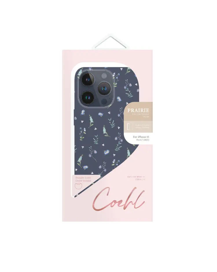 Apple iPhone 15 Pro Max Kılıf Mini Çayır Çiçekleri Desenli Coehl Prairie Kapak