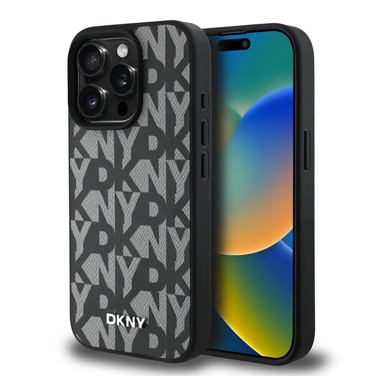 iPhone 15 Pro Max MagSafe Uyumlu 3D Grid Desenli Kılıf - DKNY