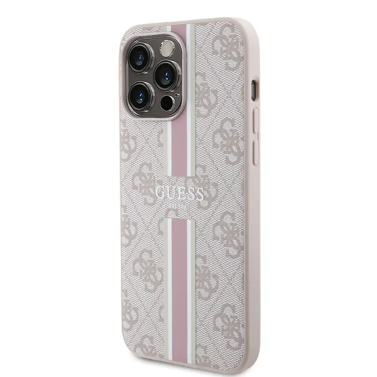 iPhone 15 Pro Max MagSafe Uyumlu 4G Şerit Tasarımlı Kılıf - Guess