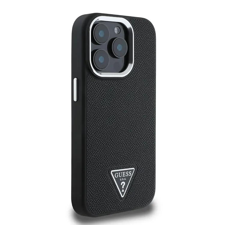iPhone 15 Pro Max MagSafe Uyumlu Kılıf - Guess Grained Triangle
