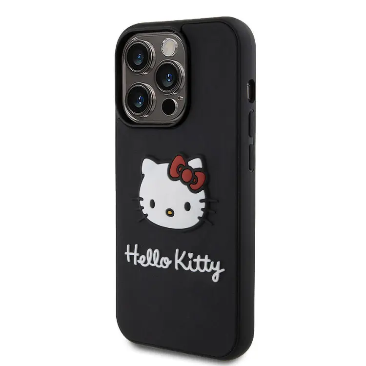 iPhone 15 Pro Max Hello Kitty Lisanslı 3D Kılıf - Kırmızı