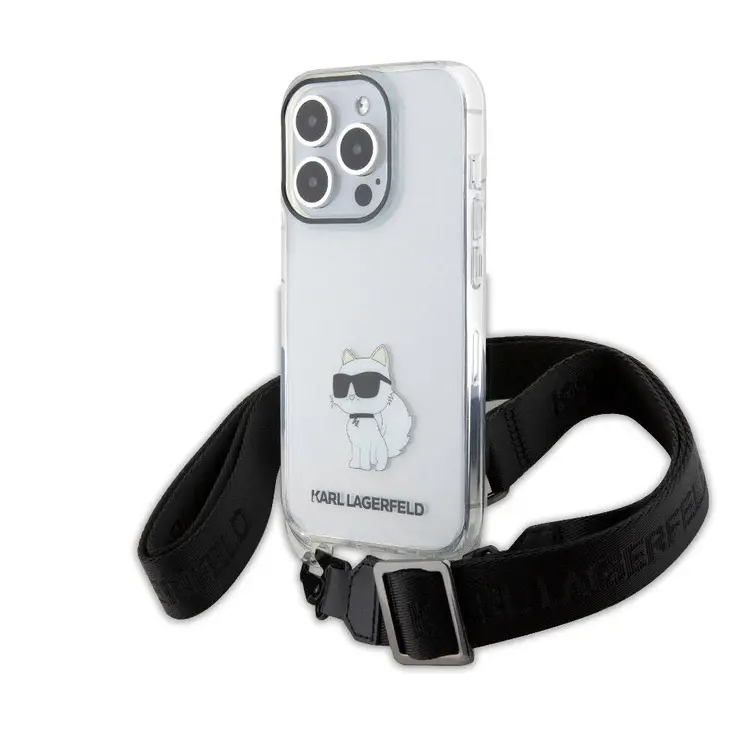 iPhone 15 Pro Max Boyun Askılı Choupette İkonik Kılıf - Karl Lagerfeld