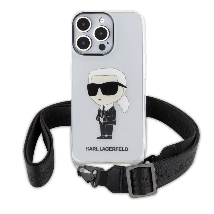 iPhone 15 Pro Max Boyun Askılı Kılıf - Karl Lagerfeld Karl İkonik Crossbody