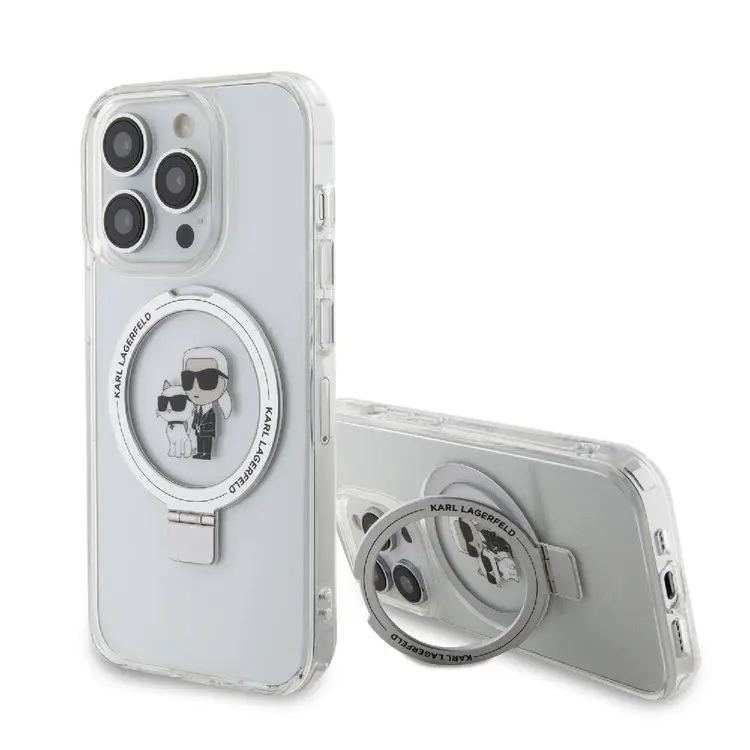 iPhone 15 Pro Max MagSafe Uyumlu Ring Standlı Kılıf - Karl Lagerfeld K&C