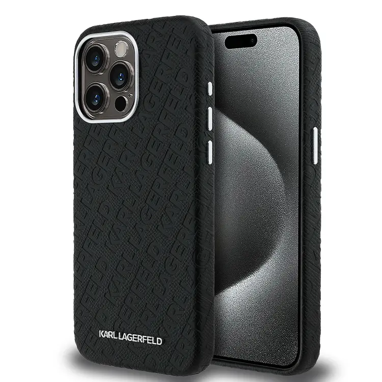 iPhone 15 Pro Max PU Deri Kılıf, Lisanslı - Karl Lagerfeld