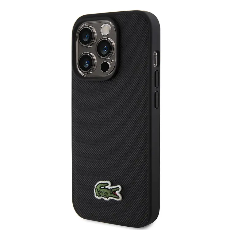iPhone 15 Pro Max Lacoste Lisanslı PU Pike Desenli Kılıf + Type-C Kablo