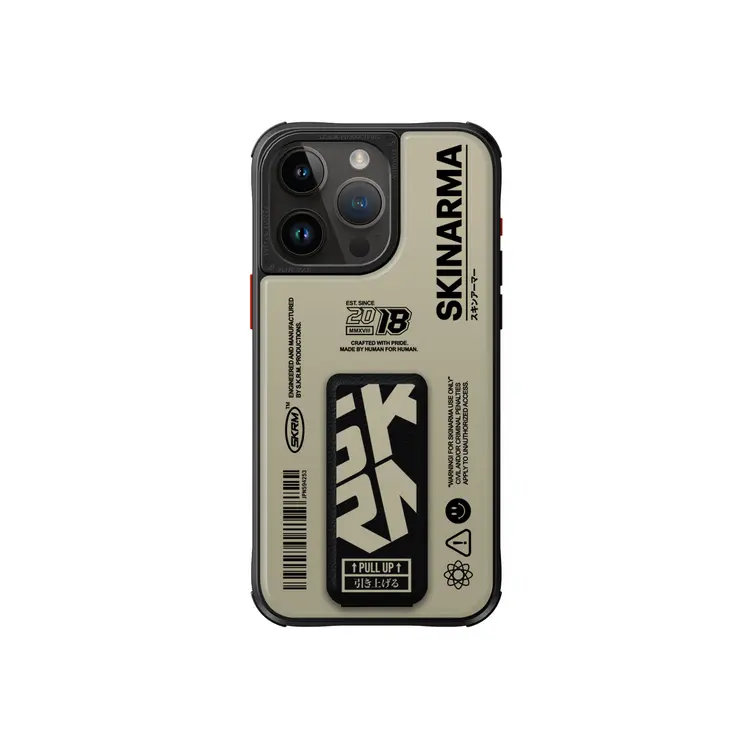 iPhone 15 Pro Max Desenli Standlı Kılıf - Skinarma Spunk