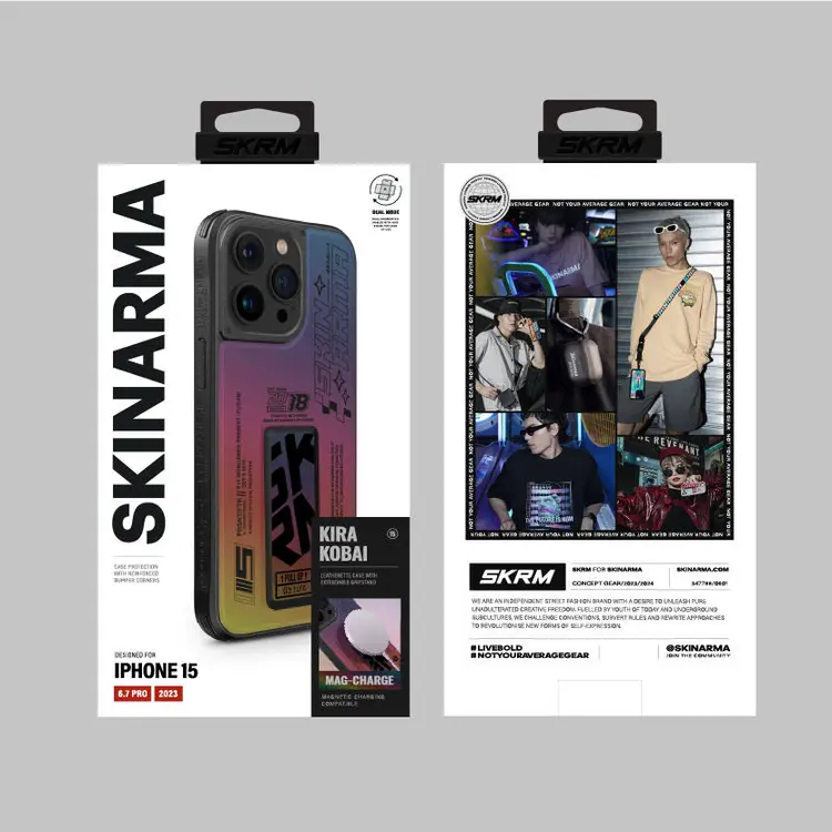 iPhone 15 Pro Max Standlı Deri Görünümlü Kılıf - Skinarma Kira Kobai