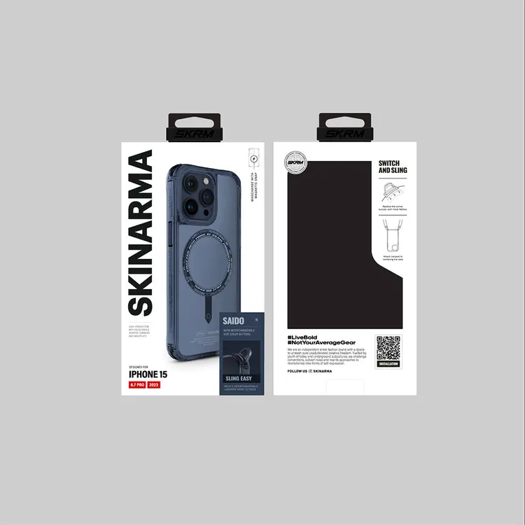 iPhone 15 Pro Max MagSafe Uyumlu Şeffaf Kılıf - Skinarma Saido