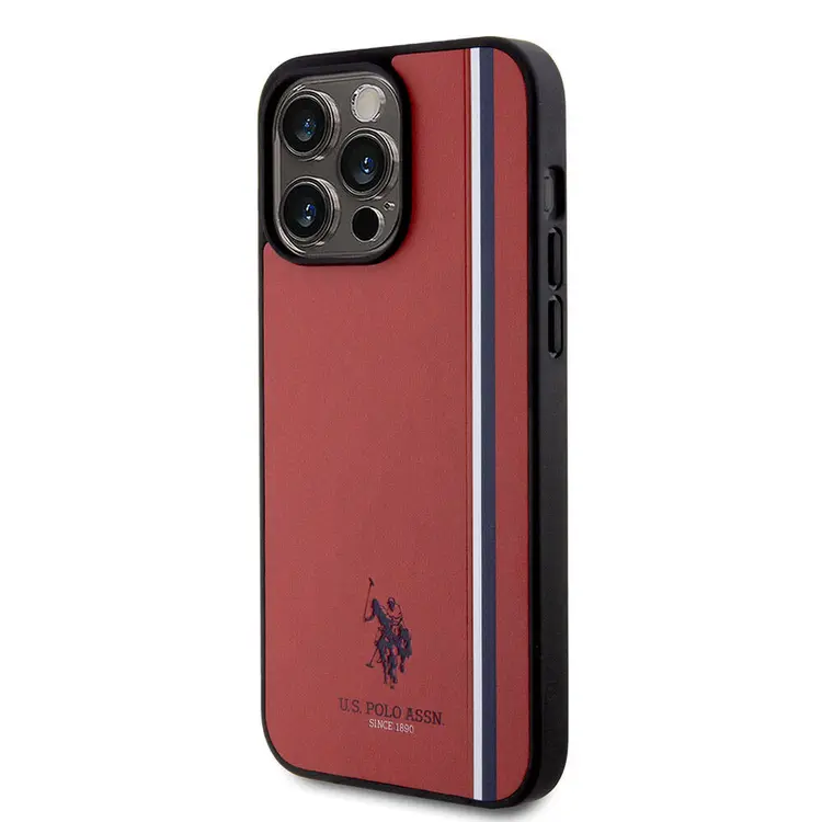 iPhone 15 Pro Max Kılıf, Lisanslı Üç Renk Şerit Tasarımlı - U.S. Polo Assn.