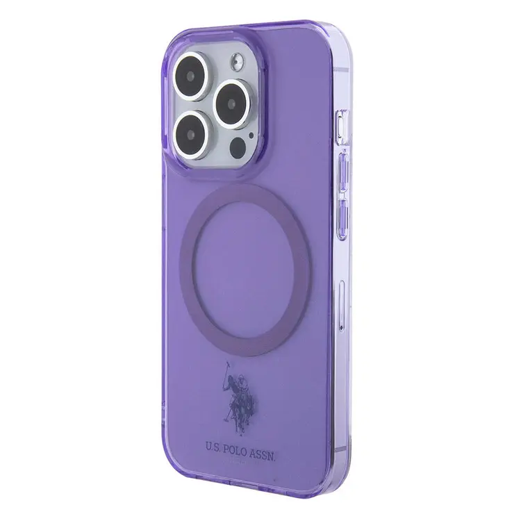 Apple iPhone 15 Pro Max Kılıf U.S. Polo Assn. Orjinal Lisanslı M-safe Şarj Özellikli Transparan Tasarım Kapak