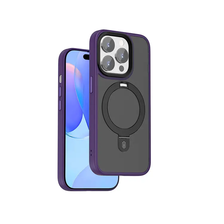iPhone 15 Pro ve 15 Pro Max MagSafe Uyumlu Standlı Kılıf - Wiwu ZMM-010