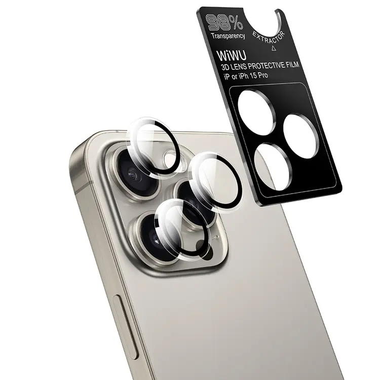 Apple iPhone 15 Pro Wiwu Wi-IP001 Kılıf Ekran Koruyucu Kamera Lensi 3in1 Koruma Seti