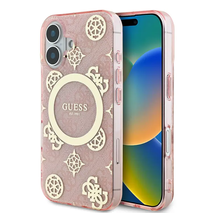 iPhone 16 MagSafe Uyumlu 4G Desenli Kılıf - Guess Peony