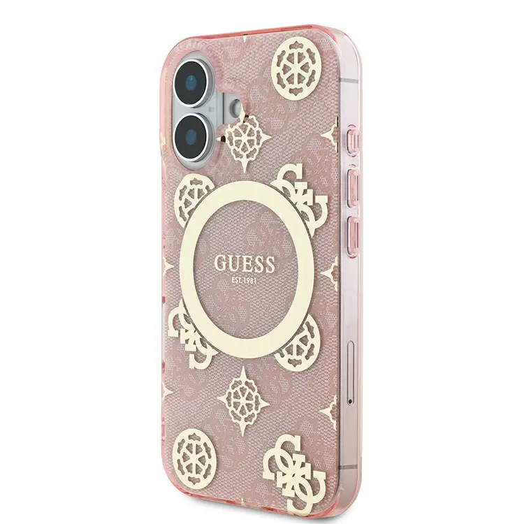 iPhone 16 MagSafe Uyumlu 4G Desenli Kılıf - Guess Peony