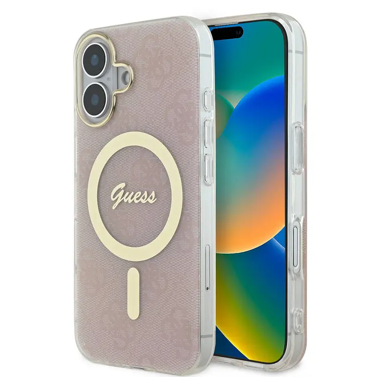 iPhone 16 MagSafe Uyumlu 4G Desenli Kılıf - Guess Lisanslı