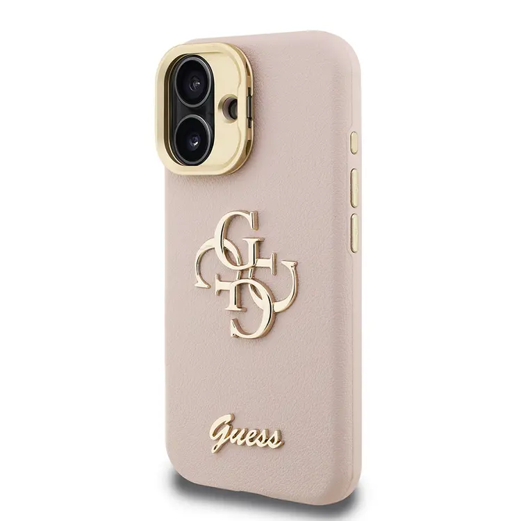 iPhone 16 Kamera Standlı Grained Kılıf - Guess Lisanslı