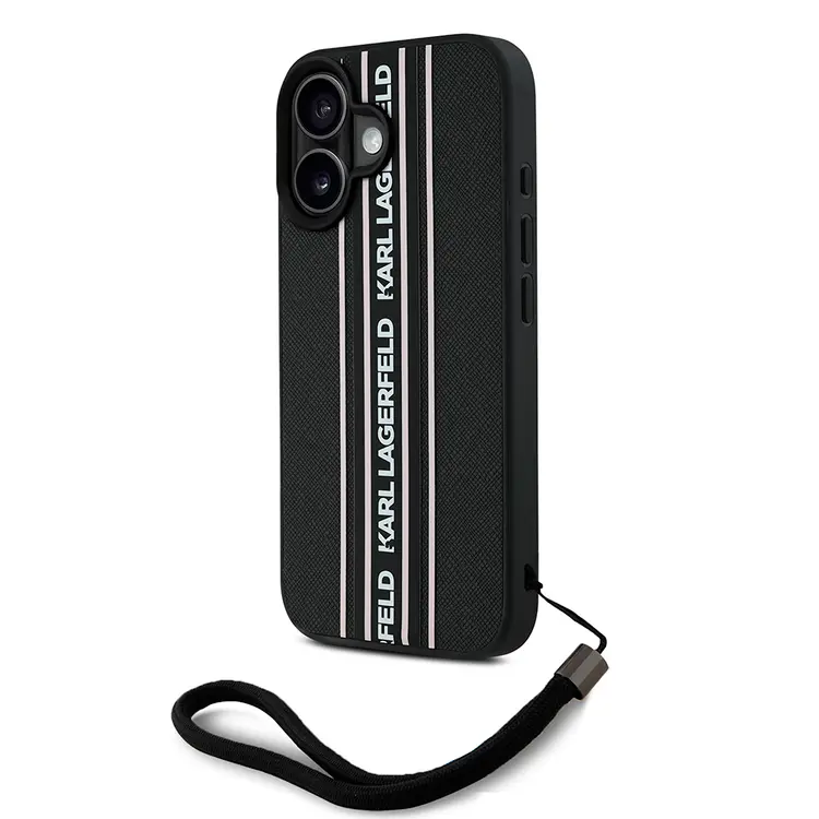iPhone 16 Askılı Saffiano Kılıf - Karl Lagerfeld Athleisure