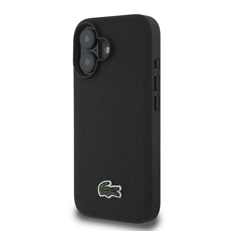 iPhone 16 Uyumlu Lacoste Lisanslı PU Pike Desenli Kılıf + Type-C Kablo