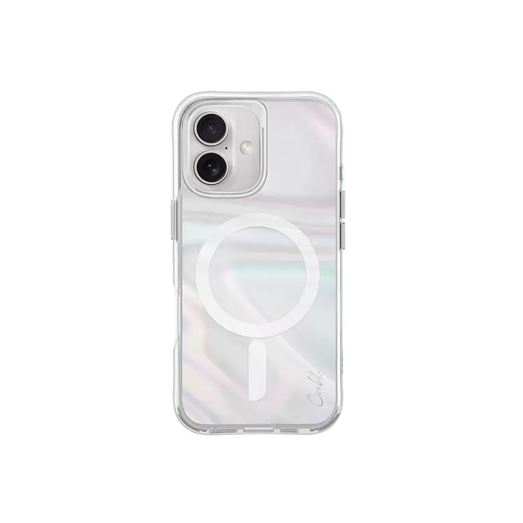 iPhone 16 MagSafe Uyumlu Holografik Şeffaf Kılıf - Coehl Savon
