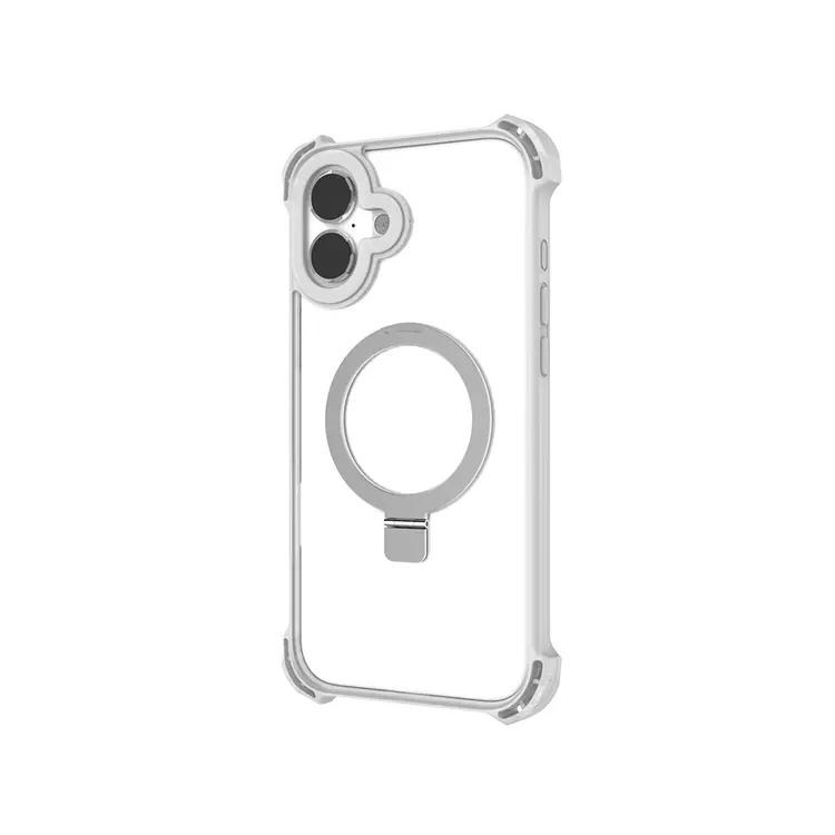 iPhone 16 MagSafe Uyumlu Şeffaf Standlı Kılıf - Raptic Dual