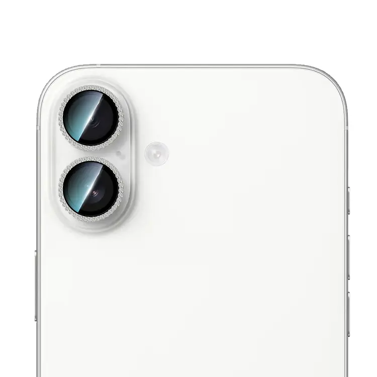 iPhone 16 Plus Taşlı Kamera Lens Koruyucu - CaseWorld Alloy Sparkling Diamond