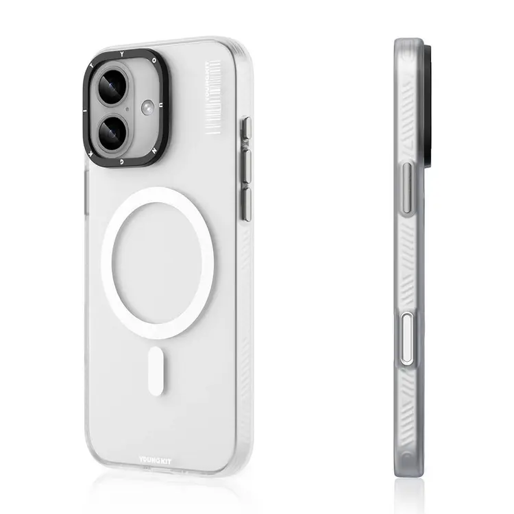 iPhone 16 Plus MagSafe Uyumlu Şeffaf Kılıf - Youngkit Hidden Sand