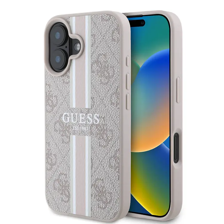 iPhone 16 Plus MagSafe Uyumlu 4G Şerit Tasarımlı Kılıf - Guess