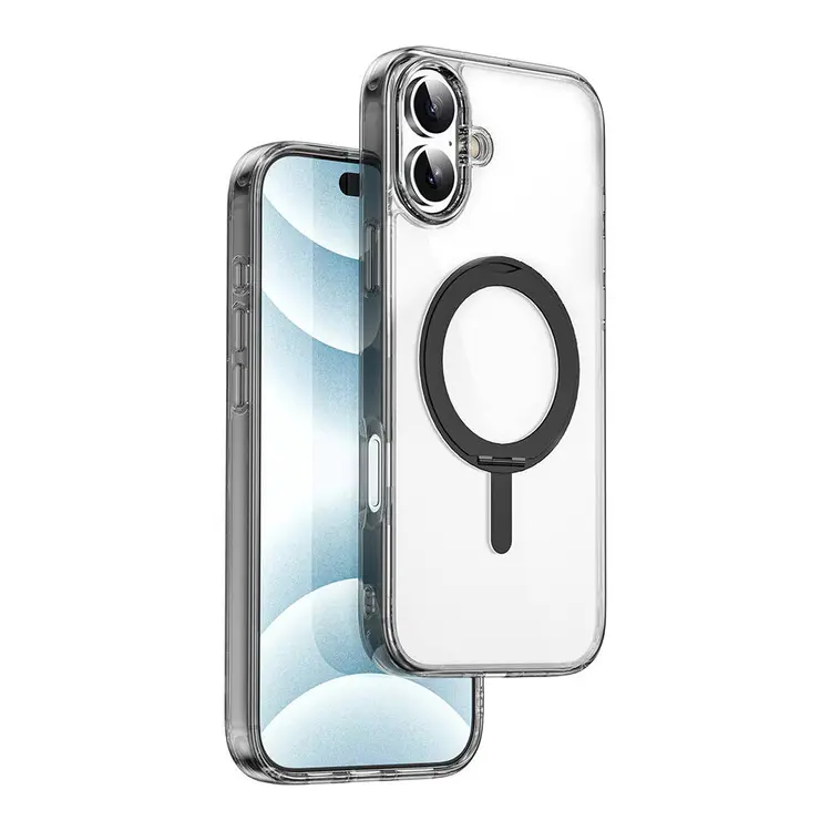 iPhone 16 Plus MagSafe Uyumlu Standlı Şeffaf Kılıf - Wiwu iShield Ultra