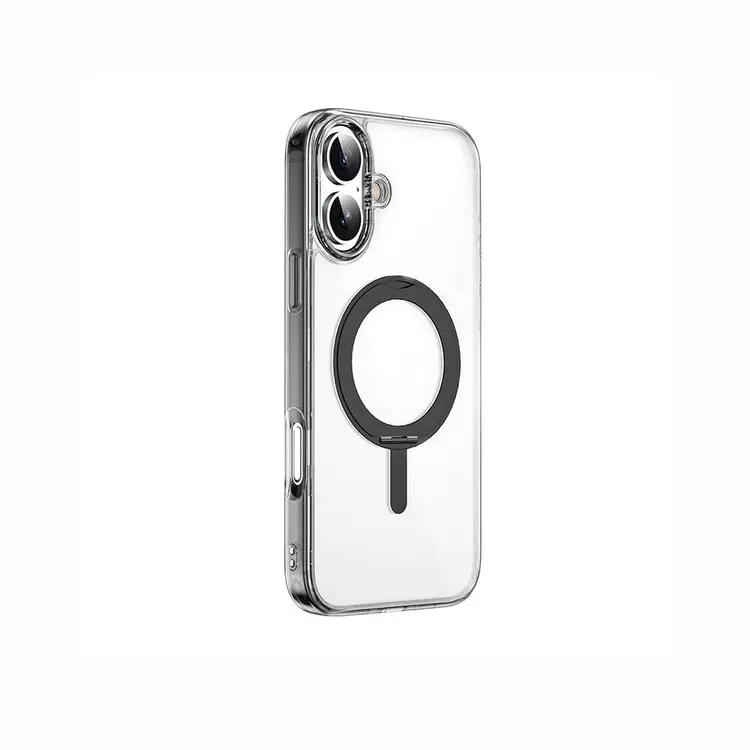 iPhone 16 Plus MagSafe Uyumlu Standlı Şeffaf Kılıf - Wiwu iShield Ultra
