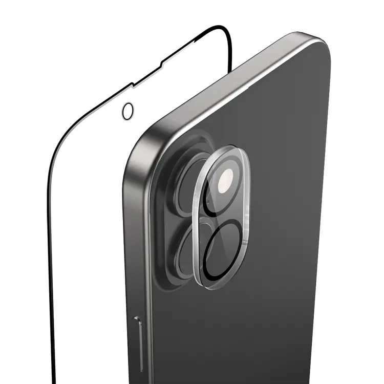 iPhone 16 Plus Temperli Cam Ekran Koruyucu + Lens Koruyucu Set - Raptic