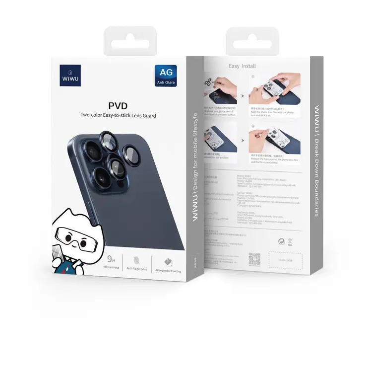 iPhone 16 Plus Metal Kamera Lens Koruyucu - Wiwu LG-004 PVD Lens Guard