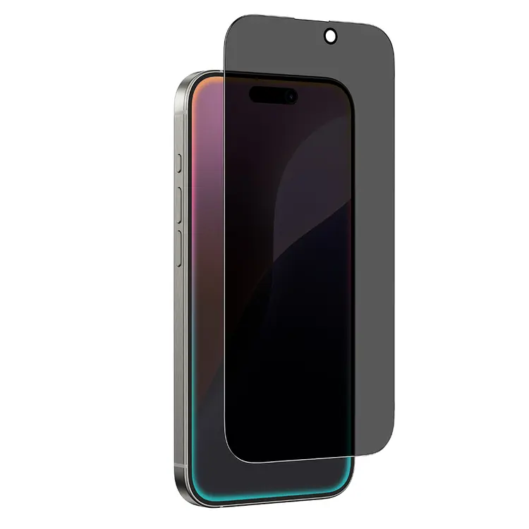 iPhone 16 Pro Gizlilik Filtreli Temperli Cam Ekran Koruyucu - Amazingthing Radix Privacy