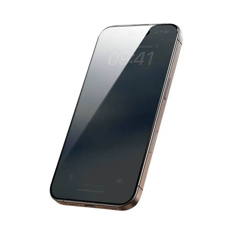 iPhone 16 Pro Gizlilik Ekran Koruyucu, 0.3 mm Temperli Cam - Benks Ultra Shield