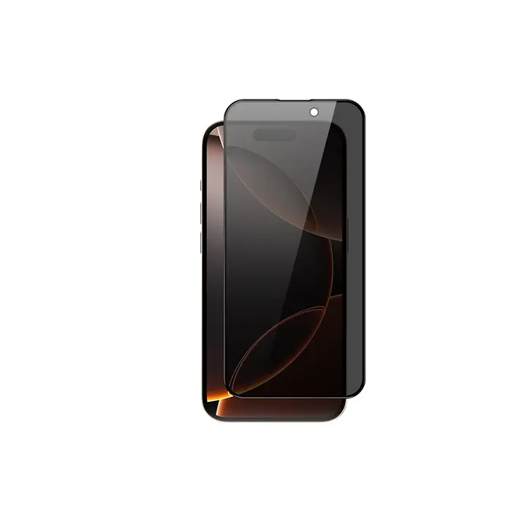iPhone 16 Pro Gizlilik Camlı Ekran Koruyucu - Davin 5D Privacy