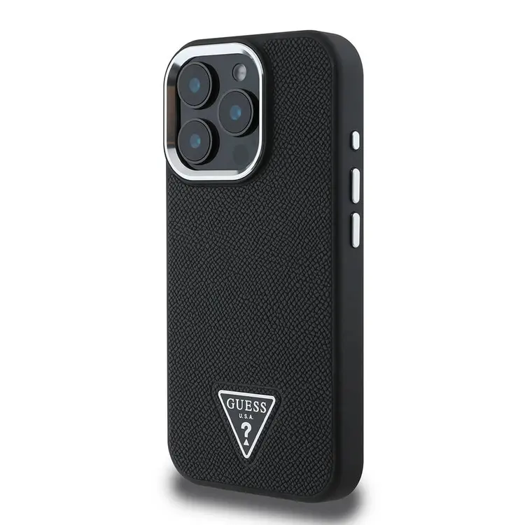 iPhone 16 Pro MagSafe Uyumlu Grained Triangle Kılıf - Guess