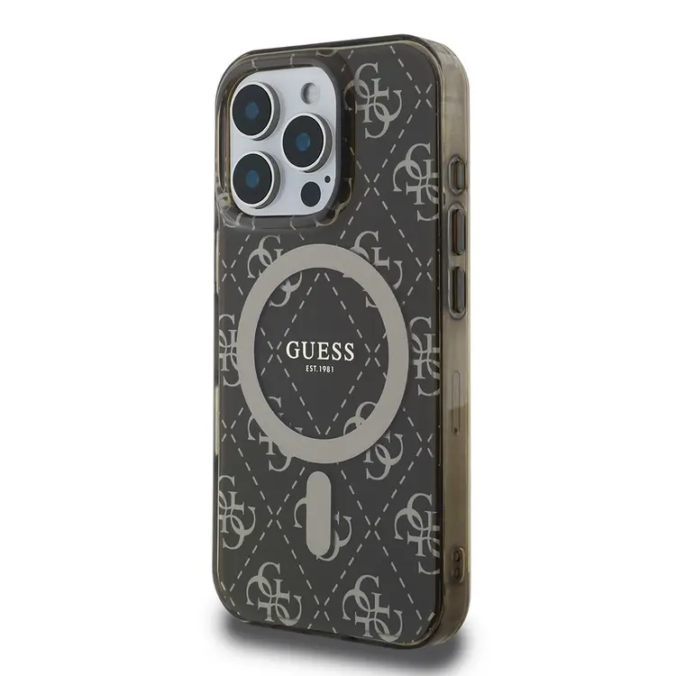 iPhone 16 Pro MagSafe Uyumlu Lisanslı Kılıf - Guess 4G Desenli