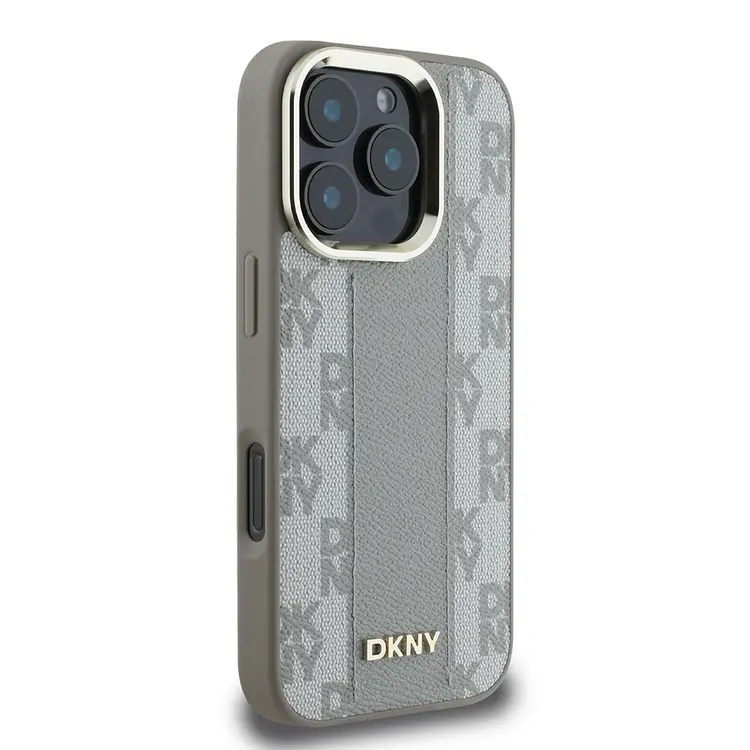 iPhone 16 Pro MagSafe Uyumlu 3D Checkered Desenli Kılıf - DKNY