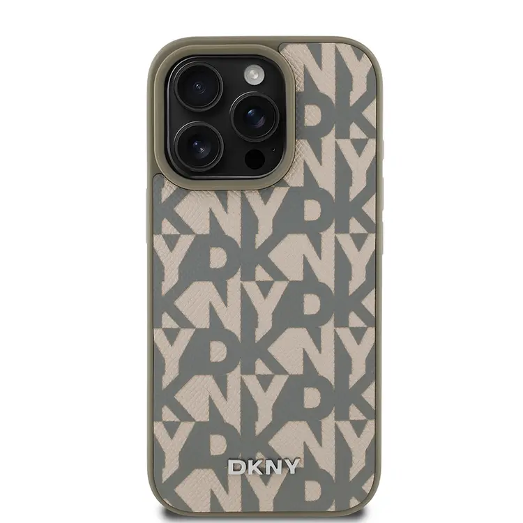 iPhone 16 Pro MagSafe Uyumlu 3D Grid Desenli Kılıf - DKNY Lisanslı