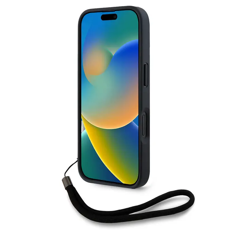 iPhone 16 Pro Askılı Saffiano Kılıf - Karl Lagerfeld Athleisure