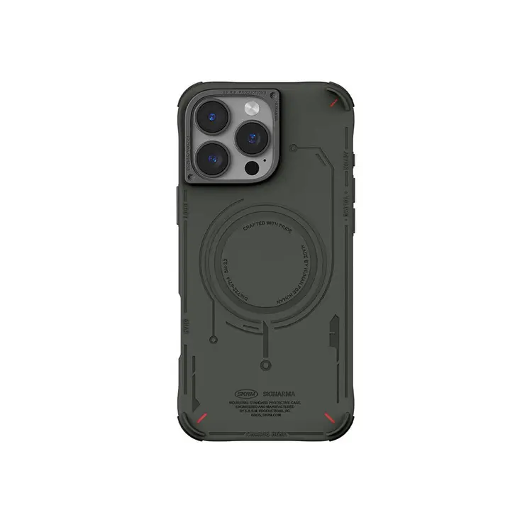 iPhone 16 Pro MagSafe Uyumlu Metal Kamera Çerçeveli Kılıf - Skinarma Mecha