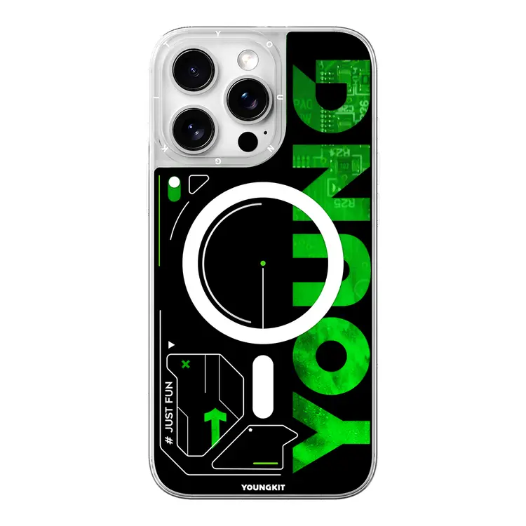 iPhone 16 Pro MagSafe Uyumlu Çift Katmanlı Kılıf - Youngkit Future Streamer