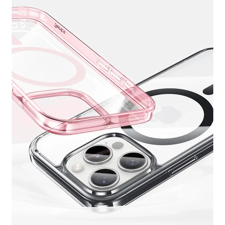 Apple iPhone 16 Pro Kılıf M-safe Şarj Özellikli Airbagli Şeffaf Benks LucentPro Serisi Kapak