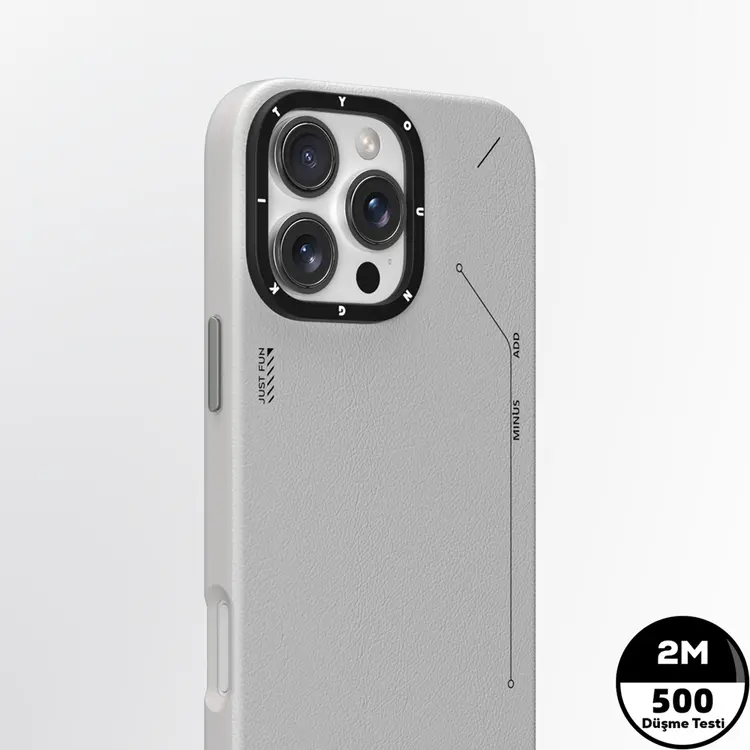 iPhone 16 Pro MagSafe Uyumlu Mat Deri Desenli Kılıf - Youngkit Tech Fashion