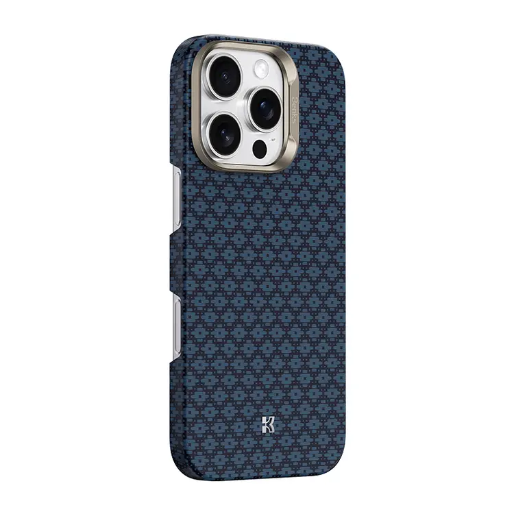 Apple iPhone 16 Pro Kılıf M-Safe Şarj Özellikli Benks ArmorAir ArmorGrid Serisi Kevlar Karbon Kapak