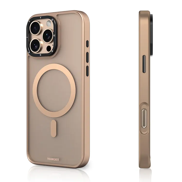 iPhone 16 Pro MagSafe Uyumlu Cam Arka Yüzeyli Kılıf - Youngkit Gemstone