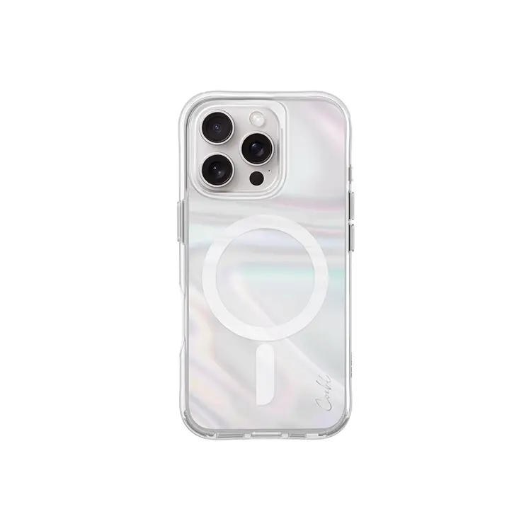 iPhone 16 Pro MagSafe Uyumlu Holografik Şeffaf Kılıf - Coehl Savon
