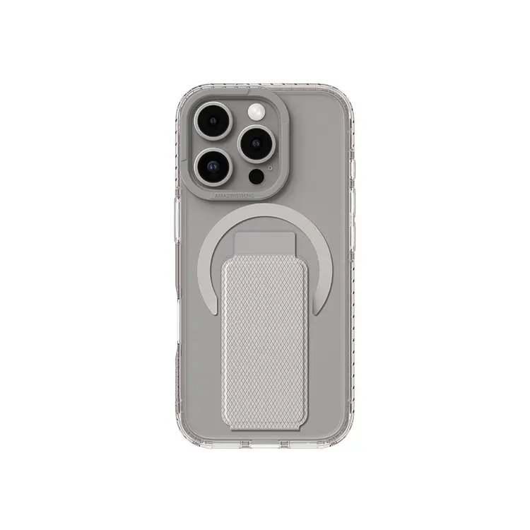 iPhone 16 Pro MagSafe Uyumlu Standlı Şeffaf Kılıf - Amazingthing Titan Pro Plus